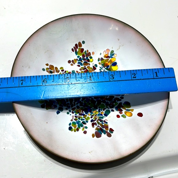 Vintage Handmade porcelain on copper plate - Picture 2 of 4